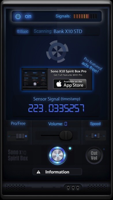 Emulate iPhone app Sono X10 Spirit Box using MyAndroid