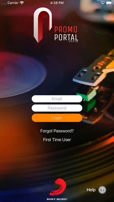 Emulate iPhone app Sony Music Promo Portal using MyAndroid