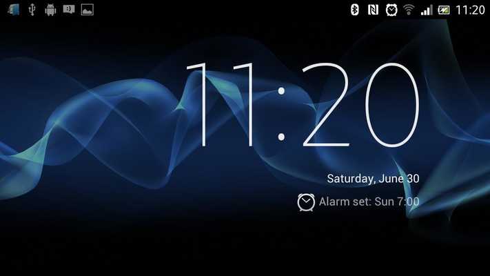 Emulate Android APK Sony Xperia S Desk Clock