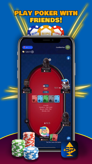 Emulate iPhone app SoPo - Social Poker using MyAndroid
