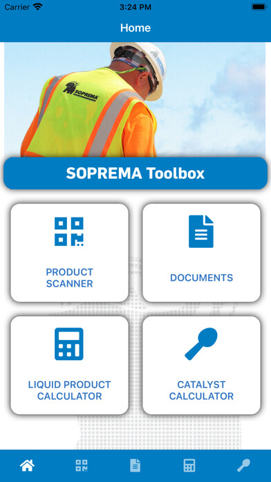 Emulate iPhone app SOPREMA USA Toolbox using MyAndroid