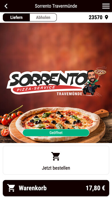 Emulate iPhone app Sorrento Pizzaservice using MyAndroid Emulate iPhone app Sorrento Pizzaservice using MyAndroid