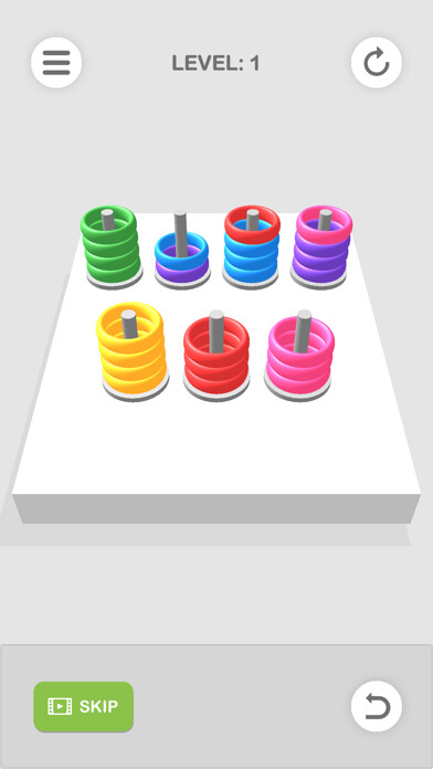 Emulate iPhone app Sort Hoops - Ring Puzzle using MyAndroid Emulate iPhone app Sort Hoops - Ring Puzzle using MyAndroid