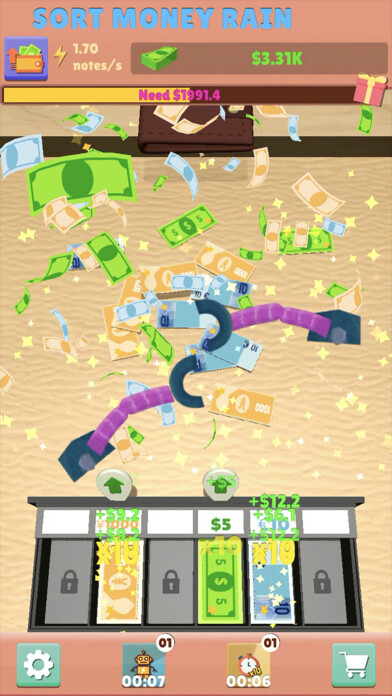 Emulate iPhone app Sort Money Rain using MyAndroid Emulate iPhone app Sort Money Rain using MyAndroid