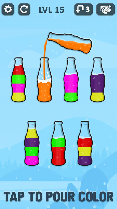 Emulate iPhone app SortPuz 3d - Soda water Sort using MyAndroid Emulate iPhone app SortPuz 3d - Soda water Sort using MyAndroid