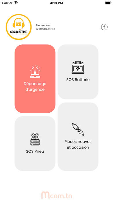 Emulate iPhone app SOS Batterie using MyAndroid