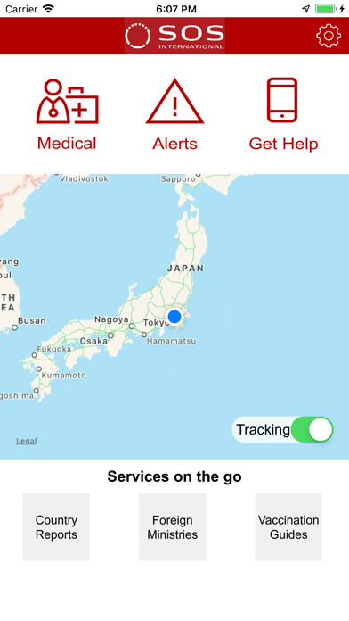 Emulate iPhone app SOS Travel Security using MyAndroid