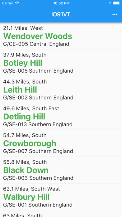 Emulate iPhone app SOTA Finder using MyAndroid