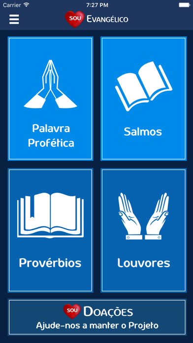 Emulate iPhone app Sou Evangélico using MyAndroid