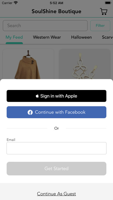 Emulate iPhone app SoulShine Boutique using MyAndroid Emulate iPhone app SoulShine Boutique using MyAndroid