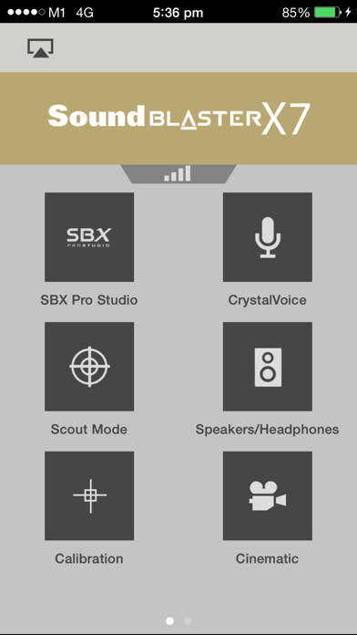 Emulate iPhone app Sound Blaster X7 Control using MyAndroid