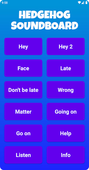 Run android online APK Soundboard for Hedgehog from MyAndroid or emulate Soundboard for Hedgehog using MyAndroid Run android online APK Soundboard for Hedgehog from MyAndroid or emulate Soundboard for Hedgehog using MyAndroid