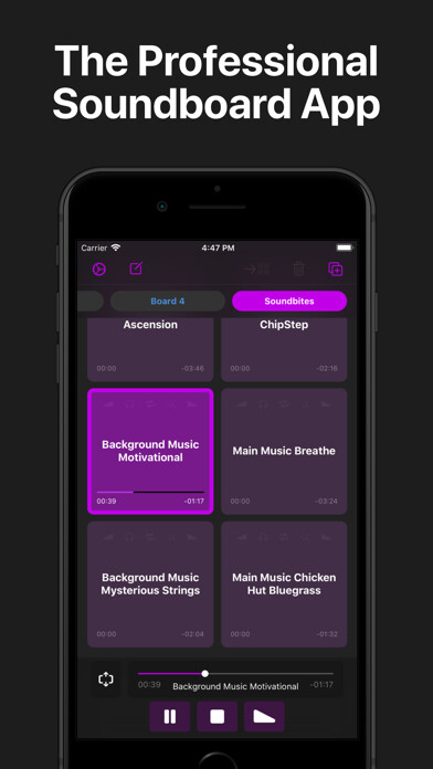 Emulate iPhone app Soundboard Studio Pro using MyAndroid