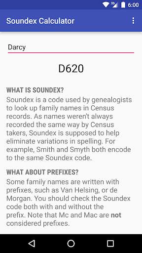Run android online APK Soundex Calculator from MyAndroid or emulate Soundex Calculator using MyAndroid Run android online APK Soundex Calculator from MyAndroid or emulate Soundex Calculator using MyAndroid