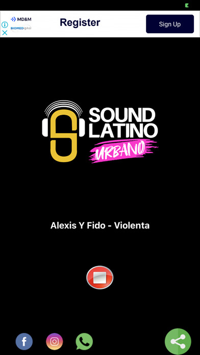 Emulate iPhone app Sound Latino Urbano using MyAndroid