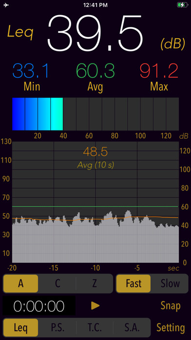 Emulate iPhone app Sound Level Analyzer PRO using MyAndroid