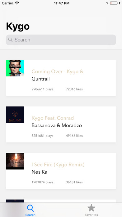 Emulate iPhone app Soundly - Music Player using MyAndroid Emulate iPhone app Soundly - Music Player using MyAndroid