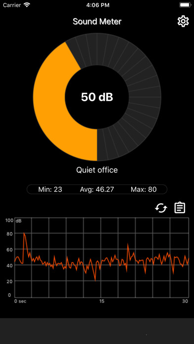 Emulate iPhone app Sound Meter - Simple Detector using MyAndroid Emulate iPhone app Sound Meter - Simple Detector using MyAndroid