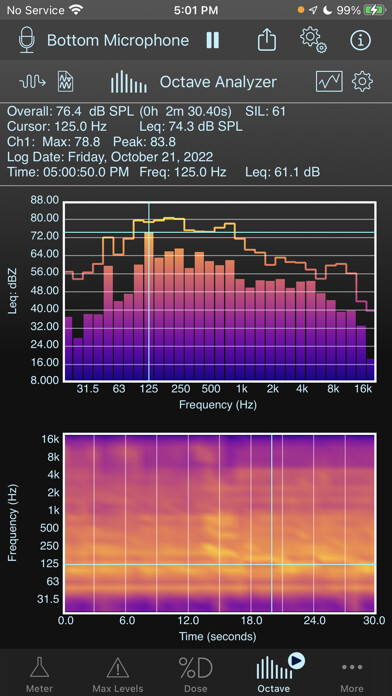 Emulate iPhone app SoundMeter X using MyAndroid Emulate iPhone app SoundMeter X using MyAndroid