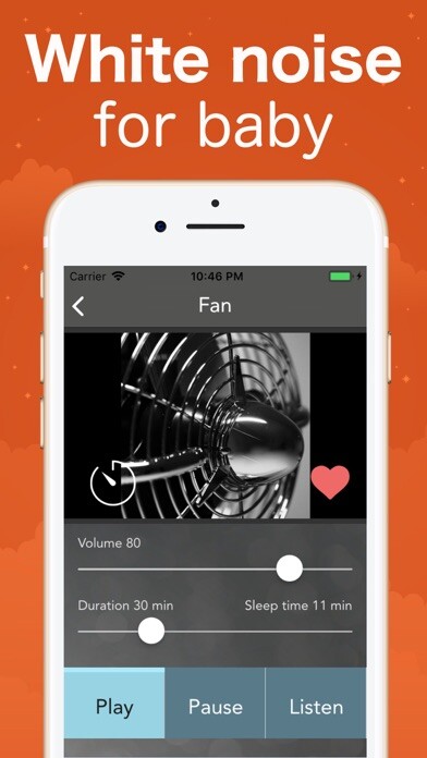 Emulate iPhone app Sound Sleeper White Noise using MyAndroid
