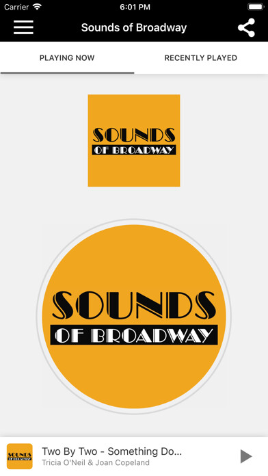 Emulate iPhone app Sounds of Broadway using MyAndroid