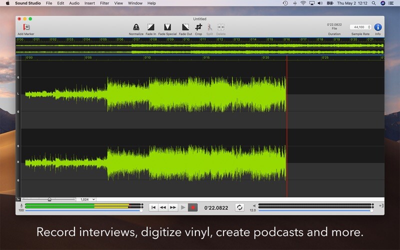 Emulate iPhone app Sound Studio using MyAndroid