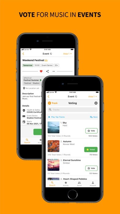 Emulate iPhone app SoundVote: Vote for Music using MyAndroid Emulate iPhone app SoundVote: Vote for Music using MyAndroid