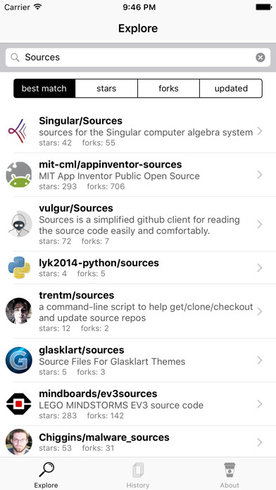 Emulate iPhone app Sources - Simple code viewer for Github using MyAndroid Emulate iPhone app Sources - Simple code viewer for Github using MyAndroid