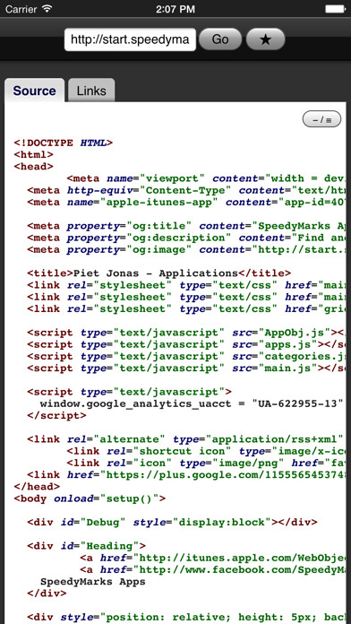 Emulate iPhone app Source Viewer Lite using MyAndroid Emulate iPhone app Source Viewer Lite using MyAndroid