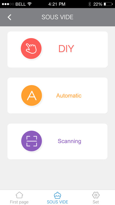 Emulate iPhone app Sous Vide food appeal using MyAndroid