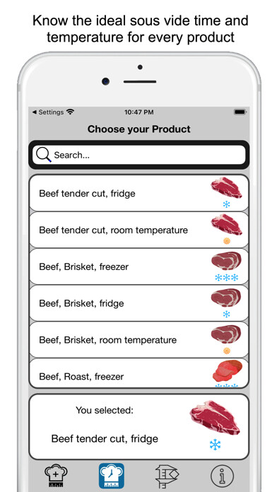 Emulate iPhone app Sous Vide Timing Ruler using MyAndroid Emulate iPhone app Sous Vide Timing Ruler using MyAndroid