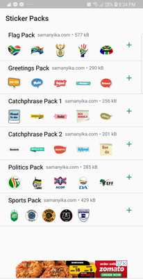 Emulate Android APK South African Stickers