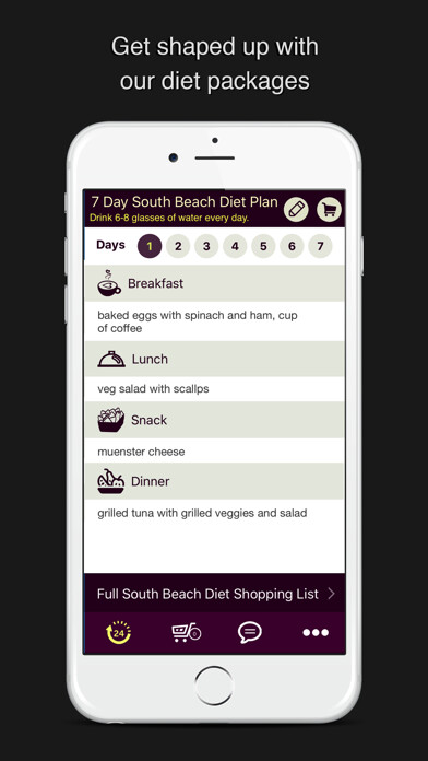 Emulate iPhone app South Beach Diet 7 Day plan using MyAndroid Emulate iPhone app South Beach Diet 7 Day plan using MyAndroid