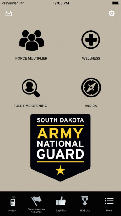 Emulate iPhone app South Dakota National Guard using MyAndroid