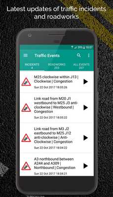 Emulate Android APK South East England Traffic News