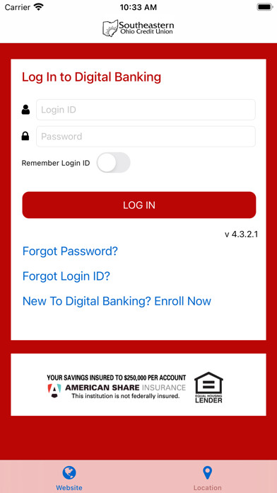 Emulate iPhone app SOUTHEASTERN OHIO CREDIT UNION using MyAndroid Emulate iPhone app SOUTHEASTERN OHIO CREDIT UNION using MyAndroid