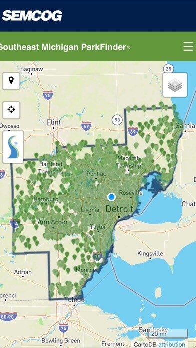 Emulate iPhone app Southeast Michigan ParkFinder using MyAndroid Emulate iPhone app Southeast Michigan ParkFinder using MyAndroid