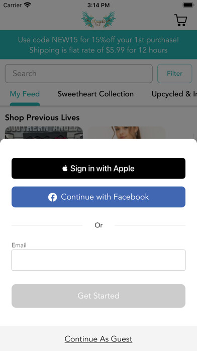 Emulate iPhone app Southern Angels Boutique using MyAndroid Emulate iPhone app Southern Angels Boutique using MyAndroid