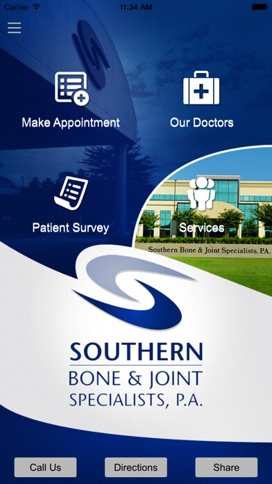 Emulate iPhone app Southern Bone and Joint using MyAndroid