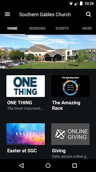 Emulate iPhone app Southern Gables Church using MyAndroid Emulate iPhone app Southern Gables Church using MyAndroid