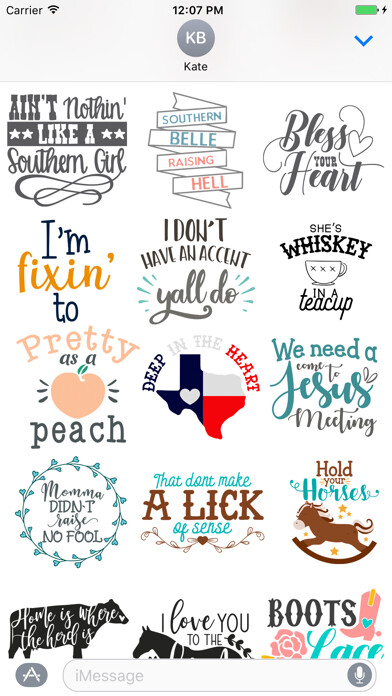 Emulate iPhone app Southern Sayings USA Emoji using MyAndroid Emulate iPhone app Southern Sayings USA Emoji using MyAndroid
