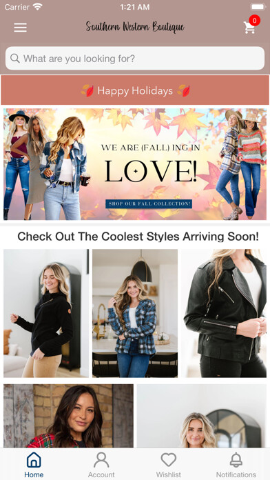 Emulate iPhone app Southern Western Boutique using MyAndroid Emulate iPhone app Southern Western Boutique using MyAndroid