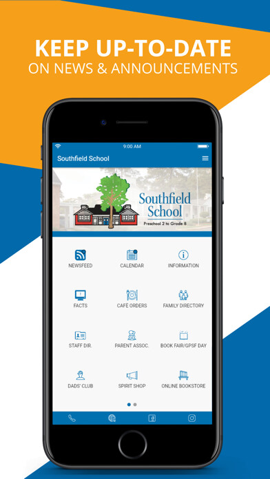 Emulate iPhone app Southfield School Eagles using MyAndroid