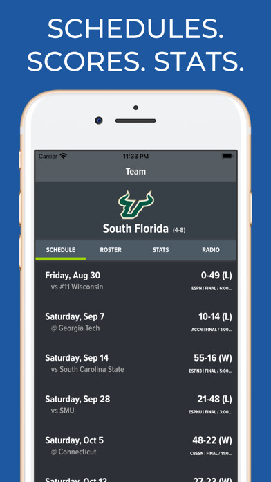 Emulate iPhone app South Florida Football App using MyAndroid Emulate iPhone app South Florida Football App using MyAndroid