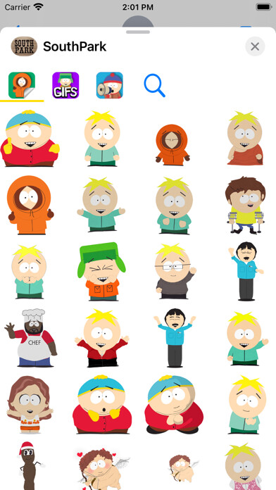Emulate iPhone app South Park Stickers & GIFs using MyAndroid Emulate iPhone app South Park Stickers & GIFs using MyAndroid