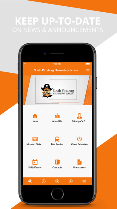 Emulate iPhone app South Pittsburg Elementary using MyAndroid