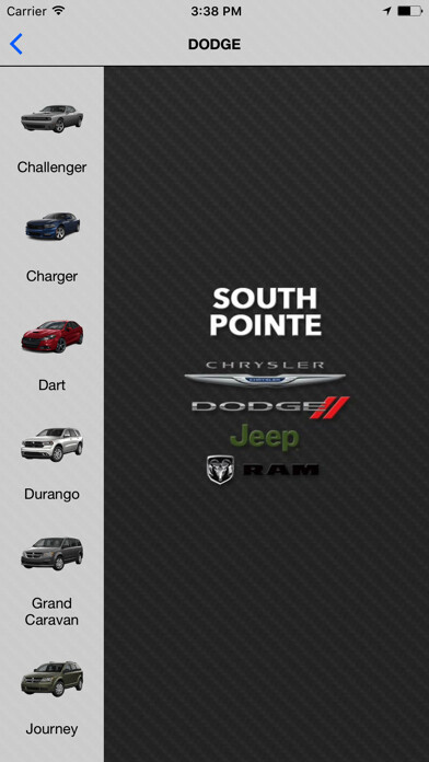 Emulate iPhone app South Pointe CDJR using MyAndroid Emulate iPhone app South Pointe CDJR using MyAndroid