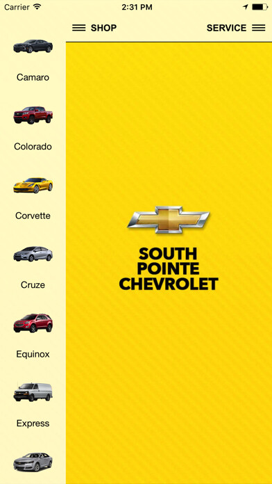 Emulate iPhone app South Pointe Chevrolet using MyAndroid Emulate iPhone app South Pointe Chevrolet using MyAndroid