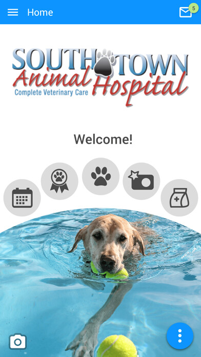 Emulate iPhone app South Town Animal Hospital using MyAndroid