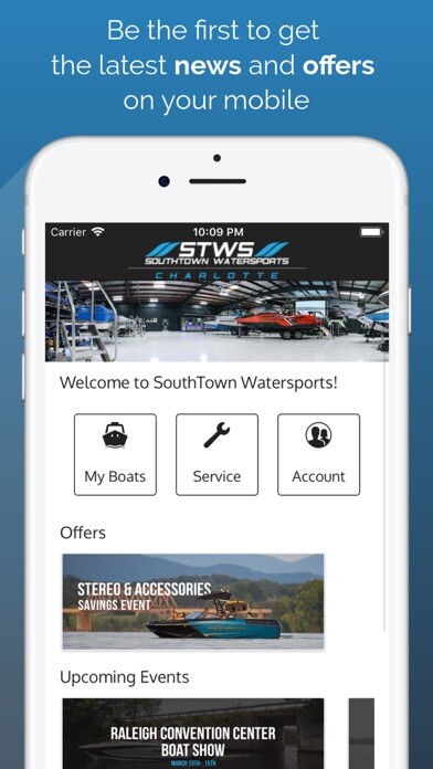 Emulate iPhone app Southtown Watersports using MyAndroid